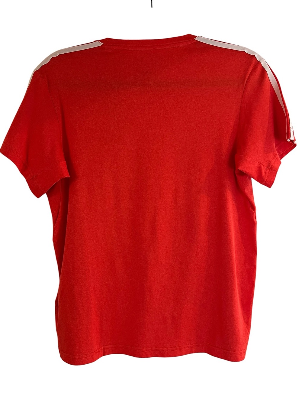 Adidas Red Short-Sleeve Athletic Woman’s Tee w/ Classic White 3-Stripes- S - Picture 2 of 9